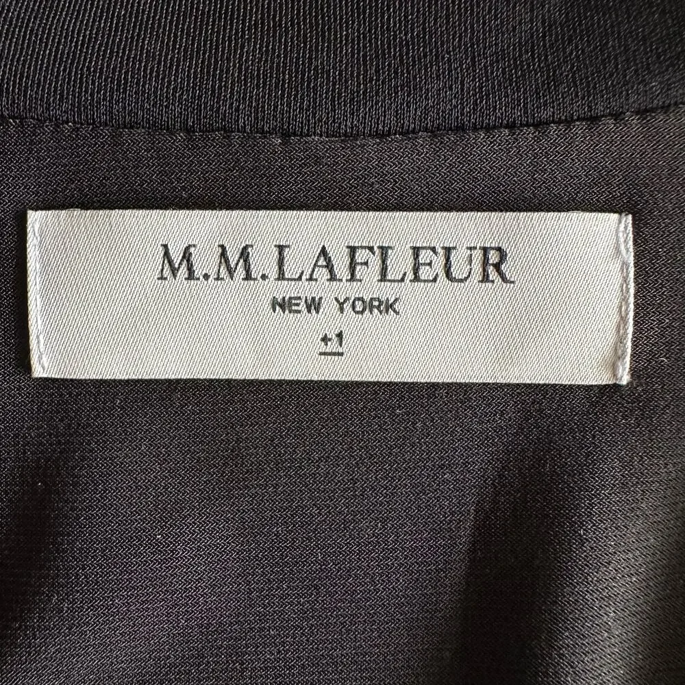 M M Lafleur Casey‎ Faux Wrap Draped 3/4 Sleeve Career Black Dress Plus Size +1